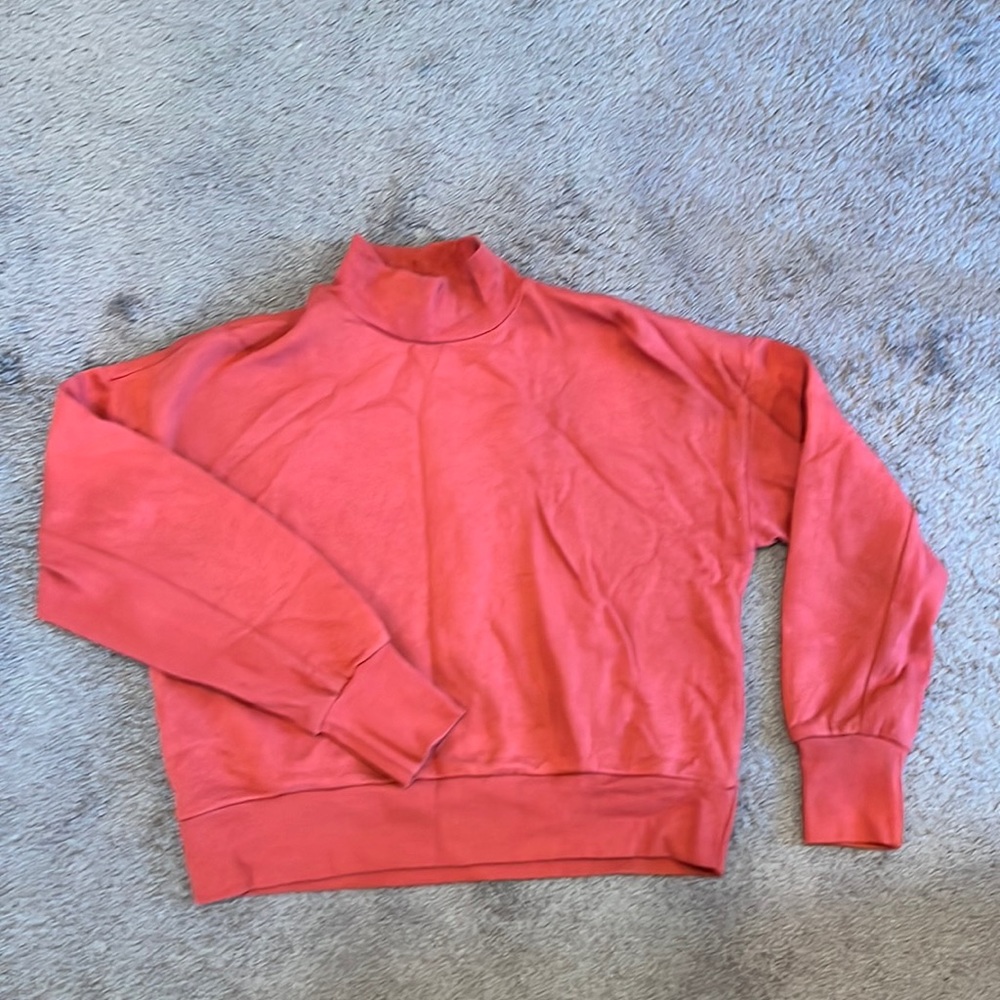 Coral cropped sweater